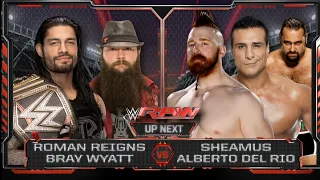 Roman Reigns & Bray Wyatt Vs Sheamus & Alberto Del Rio - WWE Raw 11/04/2016 (En Español)