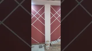 diy Geometric wall design with colours code | Asian paints tractor emulsion shyne | Code : X129