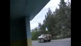 Ukraine Russia Crisis Блокпост движение бронетехники в г Рубежное Луганск Lugansk   YouTube 360p