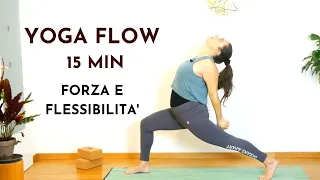 FLUSSO YOGA 15 minuti | Forza e Flessibilità Per sentirsi al meglio 🧡🍃