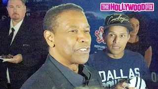 Denzel Washington Takes A Rare Moment To Sign Autographs For Fans While Leaving Cinemacon In Vegas