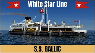 Minecraft S.S. Gallic (1894) (WHITE-STAR-LINE) - White Star's small tender boat for Cherbourg