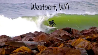 Surfing Washington Waves -  Westport, WA - Barrels and Tubes