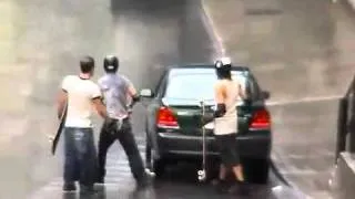 Longboard CRASHES into Car on Rainy Day!!!!