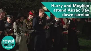 Prince Harry and Meghan Markle attend Anzac Day dawn service