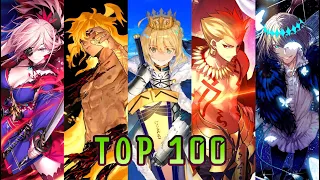 EPIC! Top 100 Strongest Fate Franchise Characters {All Series}