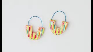 Quick Craft | Dopamine Mokume Gane Earrings | Sculpey.com