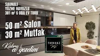 YÜZME HAVUZLU 🏊‍♂ SAUNALI ÖRNEK DAİRE - EV TURU #82 // 5+1 301 m² 💠TURKUAZ VIP💠 KARAMAN