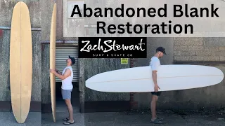 Surfboard Shaping - Bringing life to an abandoned blank - 11ft longboard build