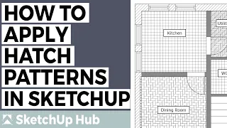 Applying Hatch Patterns to a Floor Plan - SketchUp for Interior Design