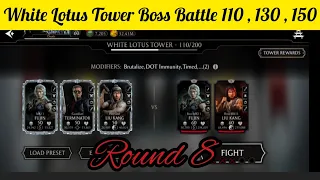 mkmobile : white lotus tower bosses battles 110 , 130 , 150 + rewards