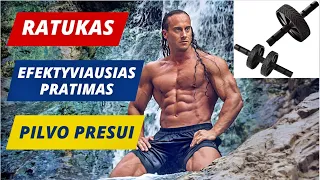 Ratukas - vienas efektyviausių pratimų presui. Kaip jį atlikti?