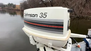 Mint Condition 1982 35hp Johnson Outboard Motor