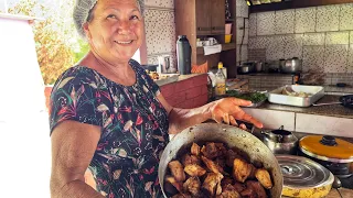 Comi uma costelinha de porco frita sem óleo,na DONA TEREZINHA