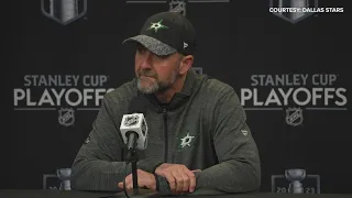 Stars head coach Peter DeBoer talks about expectations going into series vs. Kraken