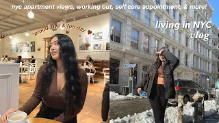 living in NYC | getting my brows microbladed, working out, nyc apartment view, & hanging w/mai pham!