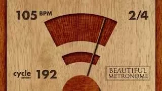 105 BPM 2/4 Wood Metronome HD