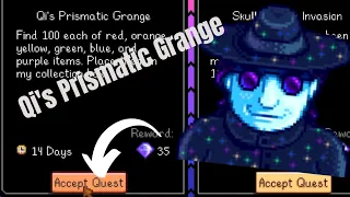 Stardew Valley Qi's Prismatic Grange | Challenge | 100 items of Each Color | Mr Qi's Quest