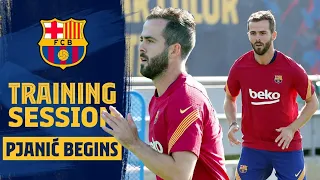 MIRALEM PJANIĆ'S first training session as a BARÇA PLAYER!