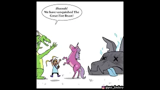 Fighting The GREAT FIRE BEAST! | Pixie and Brutus Comic by Pet_foolery #comicdub