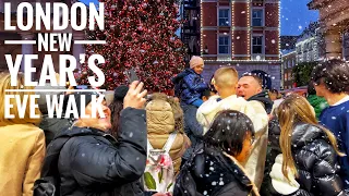 London Walk | New Year's Eve in Central London| Busy Streets of London on New Year's Eve to 2022