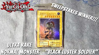 Yugioh Ultra Rare Normal Monster "Black Luster Soldier" Sweepstakes Winner Opening!!! DAMAGED?! 😭