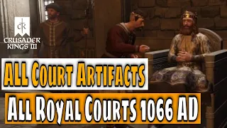 Crusader Kings 3 Royal Court - Showing ALL starting Artifacts in CK3 Royal Court 1066 AD