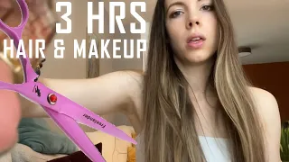 ASMR - 3 Hrs Of Haircut & Makeup - Fast, Chaotic and Aggressive ASMR