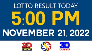 Lotto Results Today November 21 2022 5pm Ez2 Swertres 2D 3D 4D 6/45 6/55 PCSO