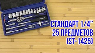 Распаковка СТАНДАРТ 1/4" 25 предметов ST-1425