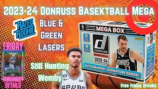 2023 24 Donruss Basketball Mega Box - Target - Blue / Green Lasers - FRIDAY GIVEAWAY DETAILS!!