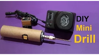 DiY Mini Drill Works with 9 Volt Battery & AC to DC Electric  Adapter