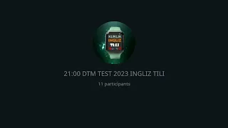 DTM 2023 | INGLIZ TILI test tahlili @akademiya1