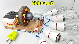 How To Generate Free Energy Generator With Dc Motor And Magnet | I Turn Fan Coil Into 8000 Watt