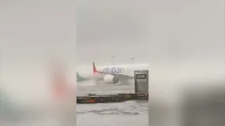 WATCH: Moment plane is swallowed up in Dubai floods