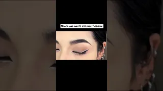 Must try!Black and White eyeliner makeup tutorial