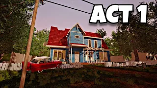 HELLO NEIGHBOR But It's ALPHA 1 [ACT ONE WALKTHROUGH]