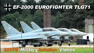 [4K] German AF EUROFIGHTER TYPHOON action at Wittmundhafen Air Base (ETNT)