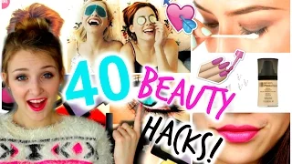 40 LAZY GIRL BEAUTY HACKS | Easy, DIY & More!