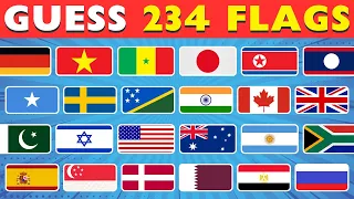 Guess The 234 Country Flags in 3 Seconds | Learn and Answer the Quiz