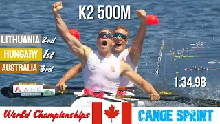 K2 Men 500m Final A | Hungary CHAMPION | World Championships Halifax Canada 2022 | WAYkVlogs