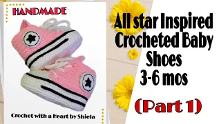 Crocheted All- Star Inspired Baby Shoes // Part 1 Step by Step