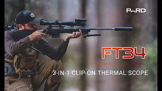 PARD FT34| 3-IN-1 Clip On Thermal Rifle Scope | Quickly Convert Optical Scope to Thermal Imaging