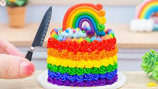 Rainbow Chocolate Cake 🌈 BEAUTIFUL Miniature Rainbow Cake Ideas 😍 LOTUS MEDIA