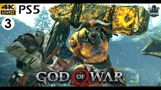 God of War PS5 Fire Troll Boss Fight PART 3 4K ULTRA HD | gaming home