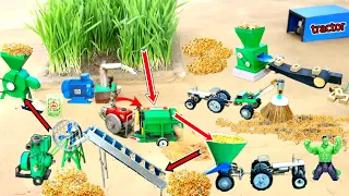 Mini Tractor transporting | bulldozer making wheat A-Z process science project | @NsTvKing part2