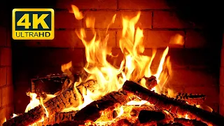 🔥 Cozy Fireplace 4K (12 HOURS). Fireplace with Crackling Fire Sounds. Crackling Fireplace 4K