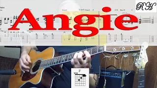 The Rolling Stones. Angie. Guitar cover. Chords, notes, tabs