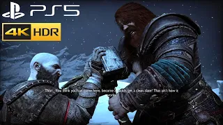 Thor Vs Kratos ALL Fights (First & Final Fight) & Death Scene - God of War Ragnarok PS5 4K 60FPS HDR