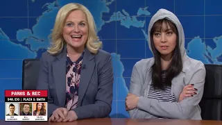 Aubrey Plaza and Amy Poehler Have Parks and Recreation Reunion on SNL